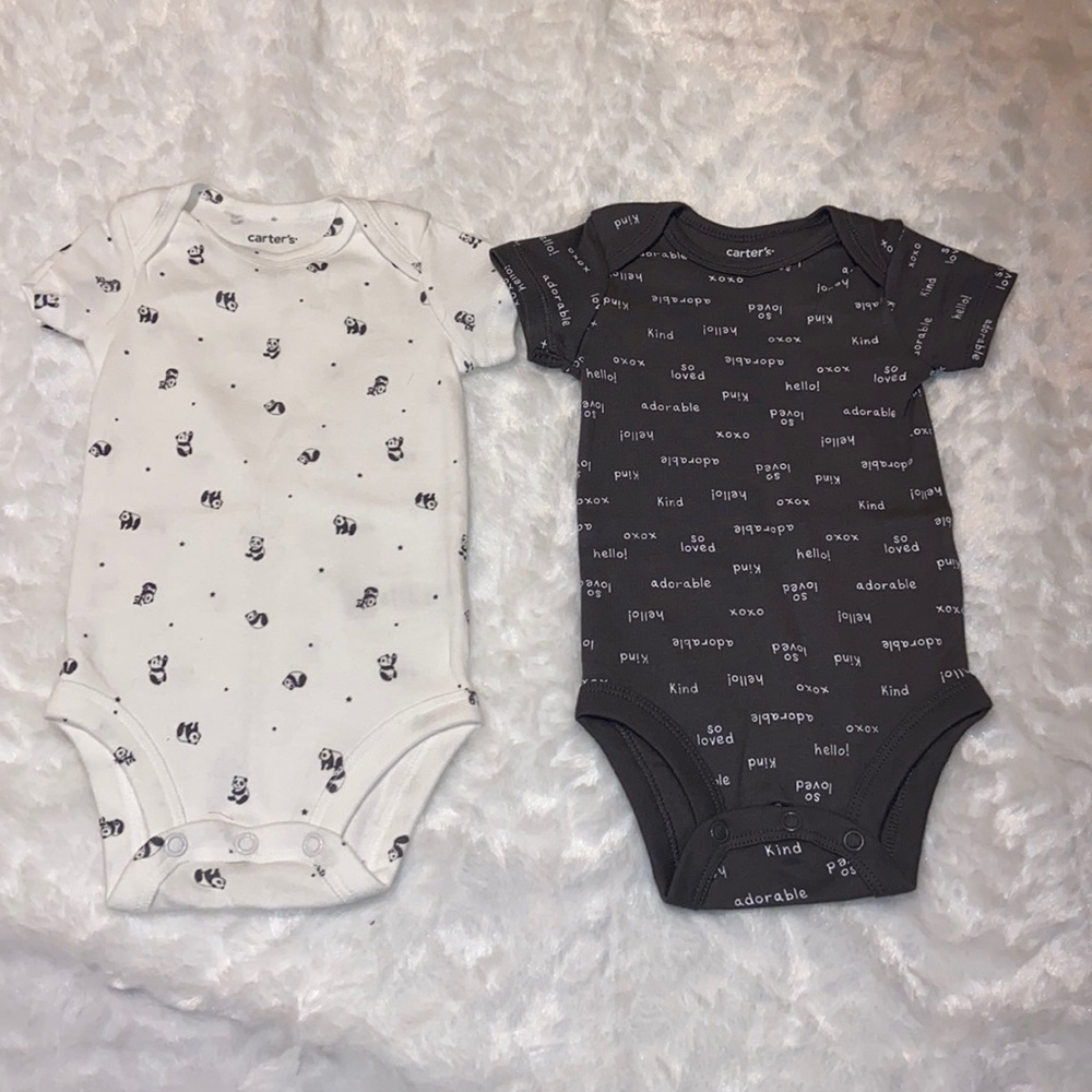 Gender Neutral Set of 2 Onesies Size 3 Months